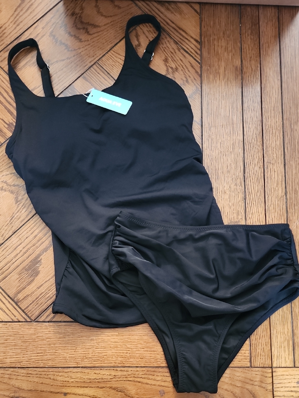 A4: Black Aqua Eve Tankini